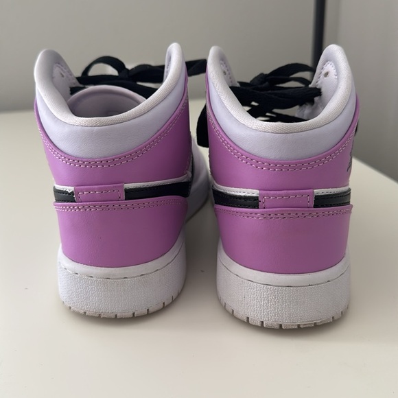 Air Jordan 1 Mid GS Purple White - Size 5Y | Gently Used - Picture 3 of 9